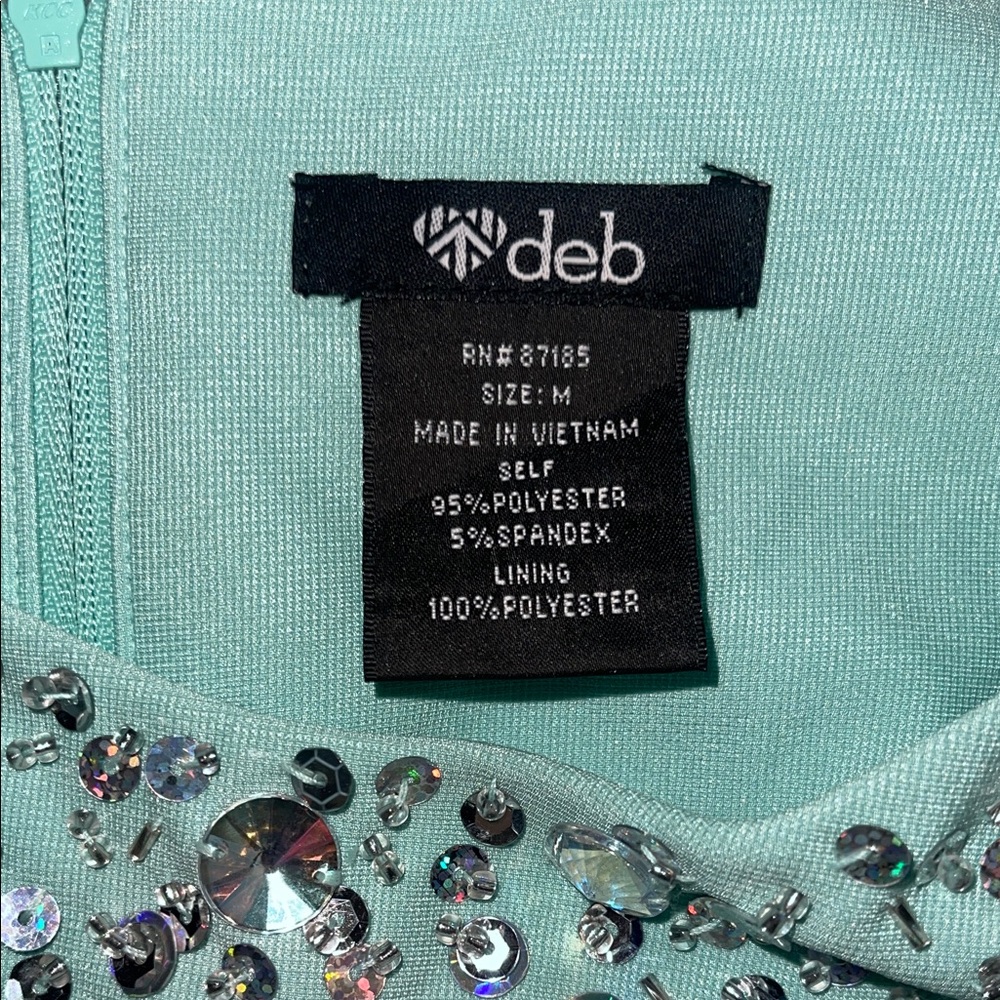 Deb Light Blue Sequin Mini Dress NWOT - Picture 4 of 4